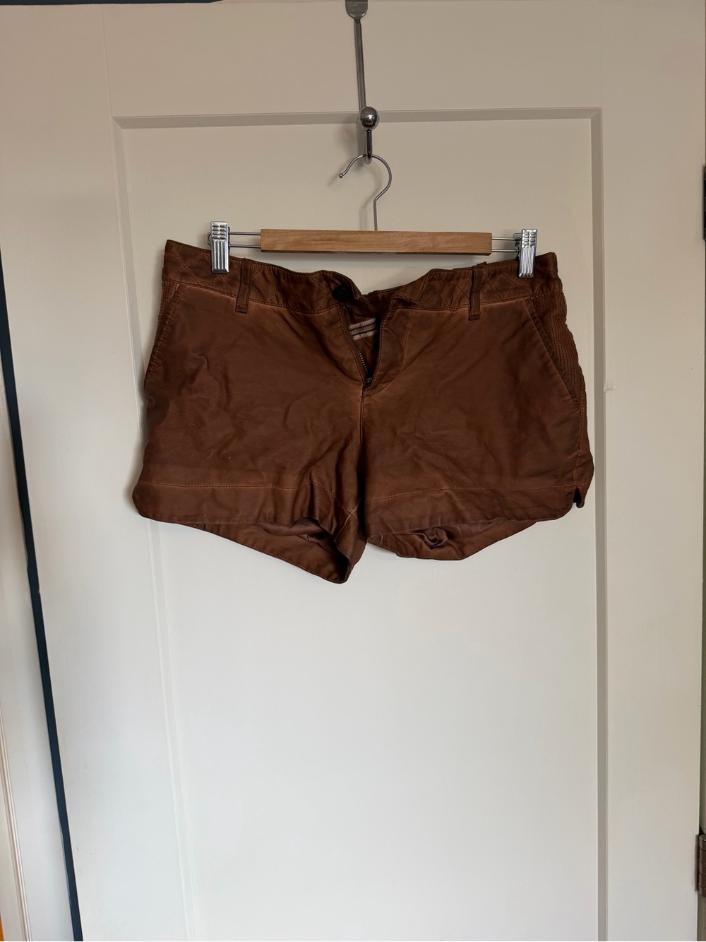 Anthropologie Faux Leather Shorts